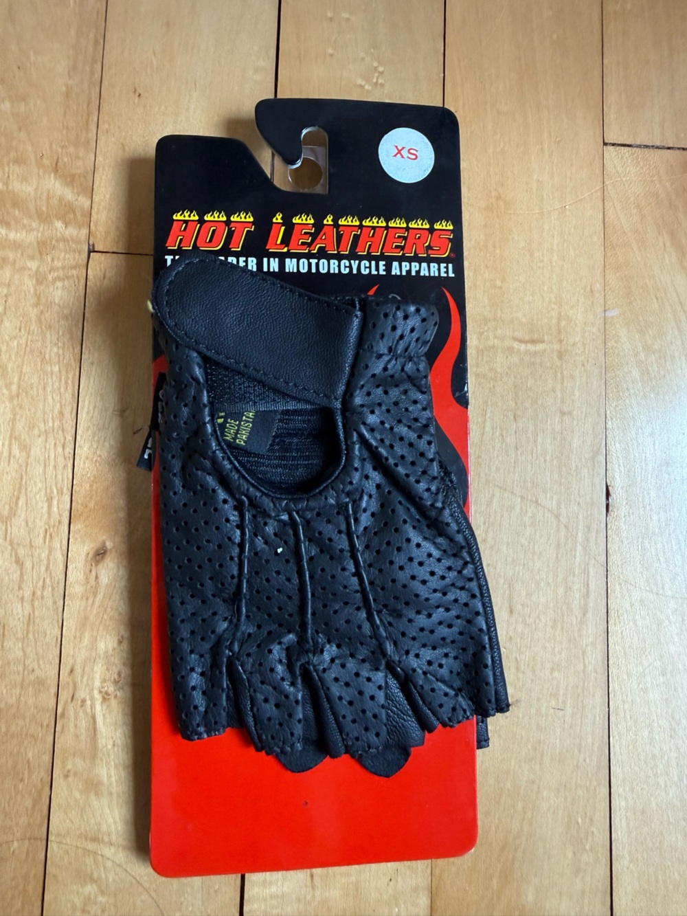 Hot Leathers Perforated Fingerless Motorcycle Gloves